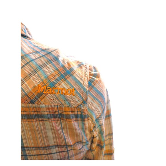 Women’s Marmot Peachy Color Mixed Media Long Sleeve Button-Up Shirt Size-M/M - Picture 4 of 6